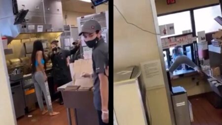 Woman twerking McDonald's ranch