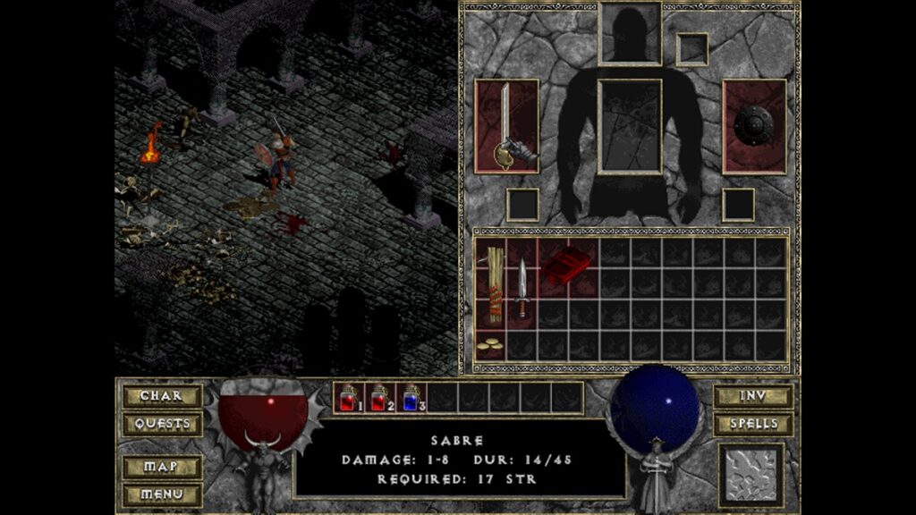 finding gear in diablo 1