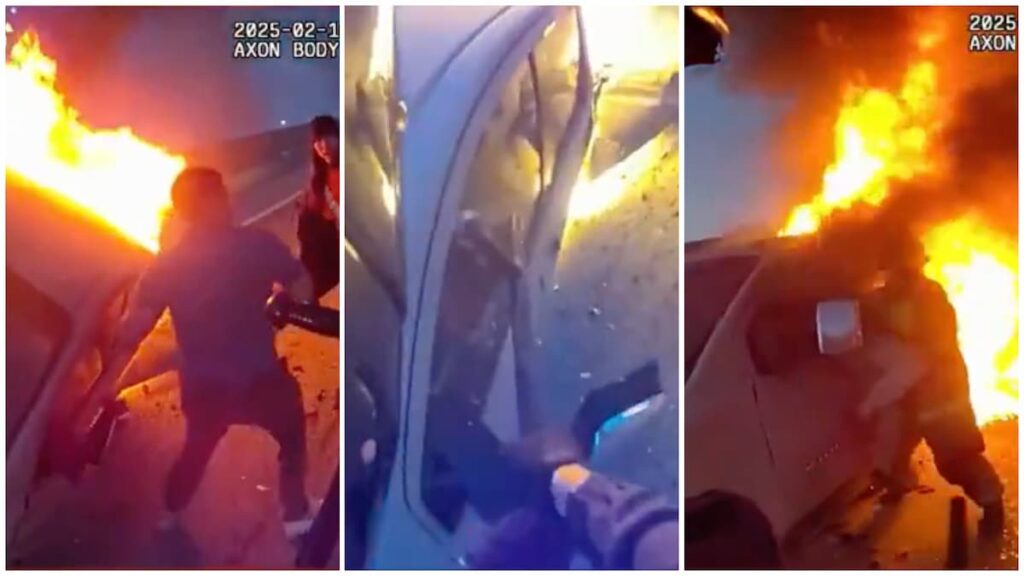 ‘Courage at Its Finest’: Arizona Woman Rescued From Burning Vehicle By Chandler Police Officer and Off-Duty Firefighter Arizona Woman Rescued From Burning Vehicle By Chandler Police Officer and Off-Duty Firefighter