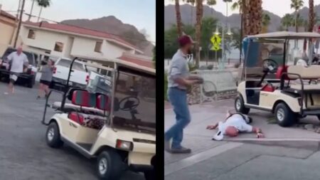 Drunk California Man Golf Cart
