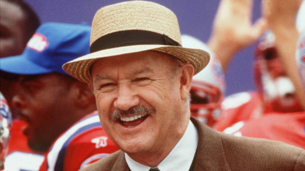 Photo of Gene Hackman wearing a hat.