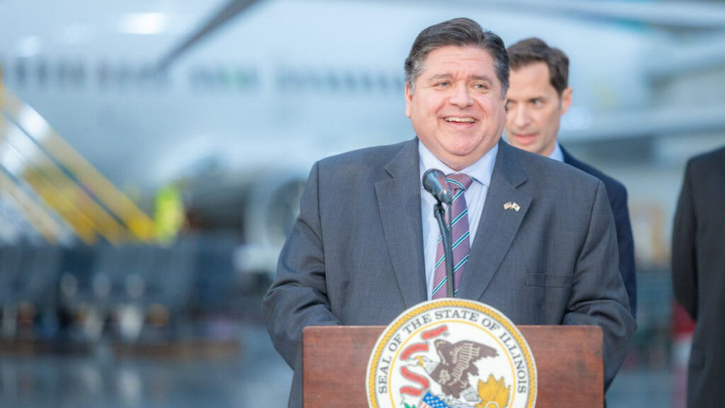 Illinois Governor JB Pritzker Denounces Trump in Springfield Speech: ‘We Don’t Have Kings in America’ Illinois Governor JB Prizker delivering a speech at a podium