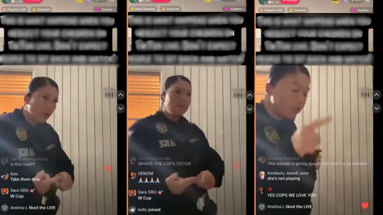 Police Appear on LA TikToker Ape’s Live Video After Calls from Concerned Viewers: ‘This Police Officer is a MOOD!’ Police Appear on LA TikToker Ape's Live After Calls from Concerned Viewers 'This Police Officer is a MOOD!'