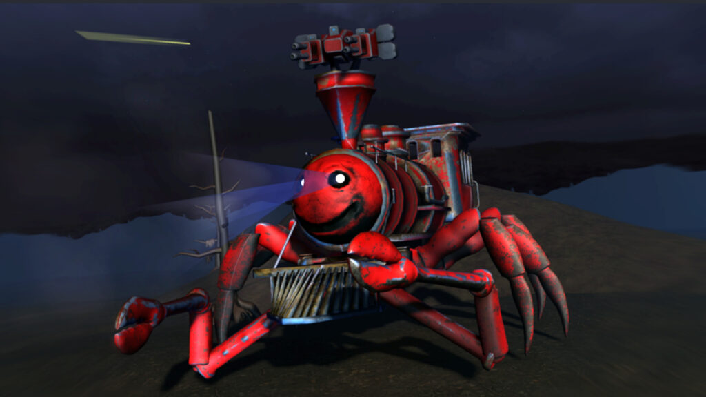 Roblox Edward the Man-Eating Train Codes (February 2025) A demonic train with spider legs and a sinister red face in Roblox Edward the Man-Eating Train