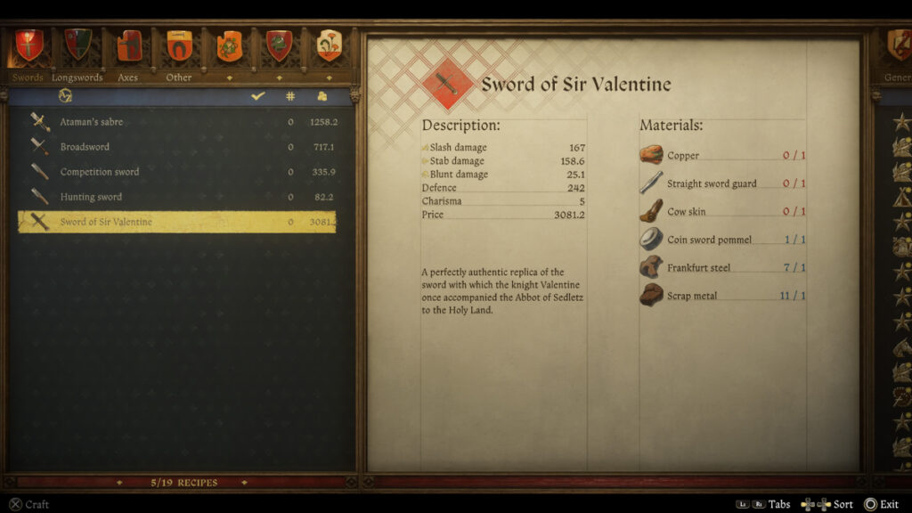 Sword of Sir Valentine Quest