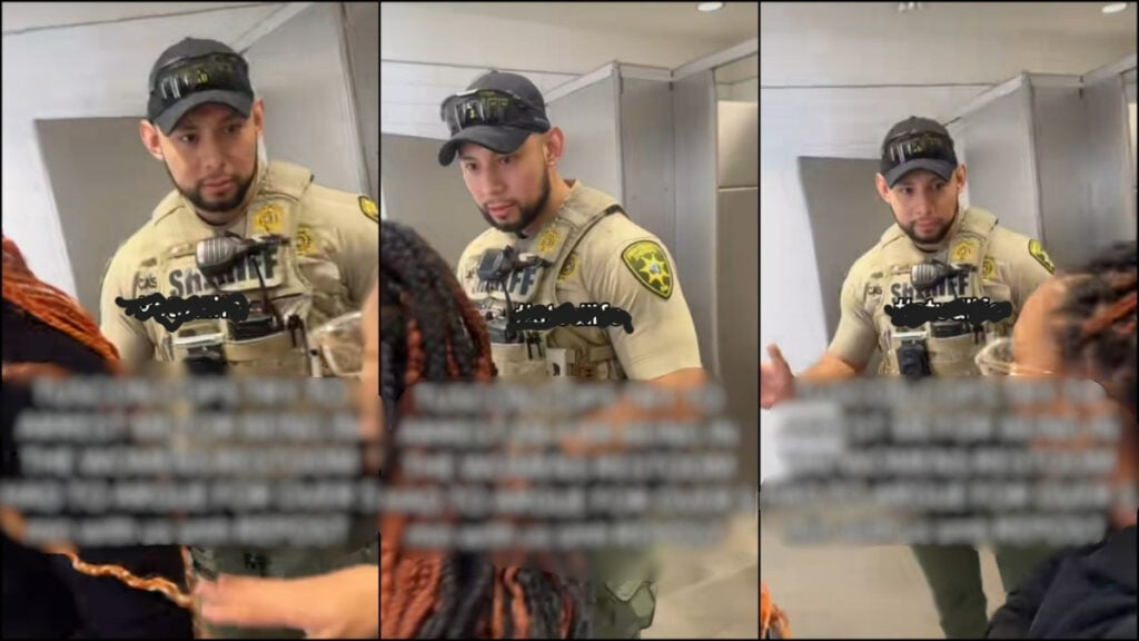 Tucson Cops Try to Arrest Arizona Woman For Being in the Women’s Room: ‘They Tried to Come Take Me Away’ A collage of photos of one of the cops who reportedly entered a women's bathroom in Tucson