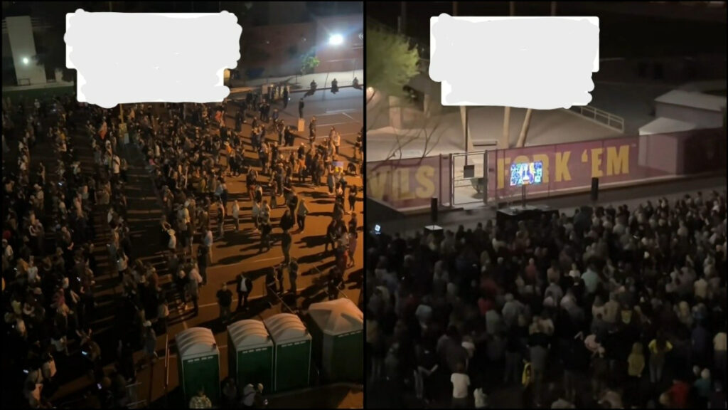 ASU Hosts Overflow Crowd for Rally Against Trump in Tempe: ‘America Did Us All Dirty’ Shots of the overflow Bernie Sanders rally crowd against Trump at ASU in Tempe