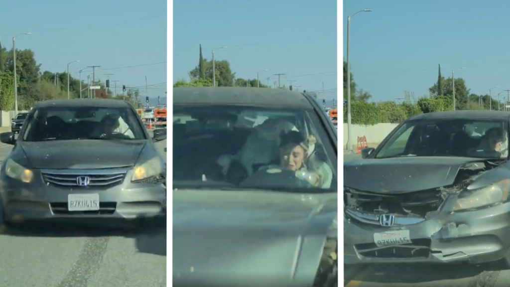 Careless California Female Driver Crashes Into Oncoming Car While Allegedly Browsing Instagram: ‘This Should Be an Automatic License Revoked’ California Female Driver Crashes Into Oncoming Car While Allegedly Looking At Her Phone