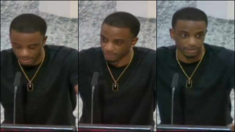Samuel Isaiah Hunter speaks at Jacksonville City Council meeting to denounce racial profiling and other dangerous practices