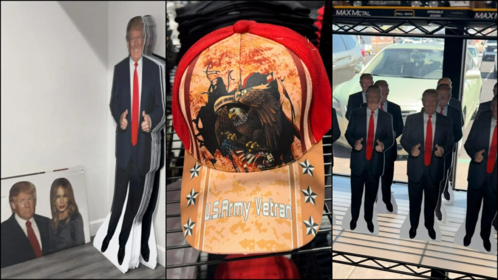 Las Vegas Trump Store Features Misspelled ‘US Army Vetran’ Merch A mispelled "U.S. Army Vetran" hat and other merch at the Trump Store in Las Vegas