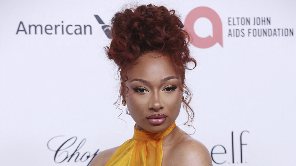 Megan Thee Stallion at Elton John AIDS Foundation's 33rd Annual Academy Awards Viewing Party