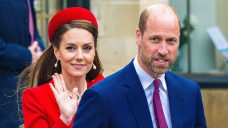 Princess Catherine of Wales, Kate Middleton, Prince William of Wales at the annual Commonwealth Day Service at Westminster Abbey in London.