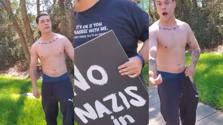 Shirtless MAGA Man Melts Down at Texas Anti-Tesla Protest, Screaming ‘Where Are the Nazis?’ ‘The Anger in the US Is Building!’ Shirtless MAGA Man Melts Down at Texas Anti-Tesla Protest, Screaming 'Where Are the Nazis?' 'The Anger in the US Is Building!'