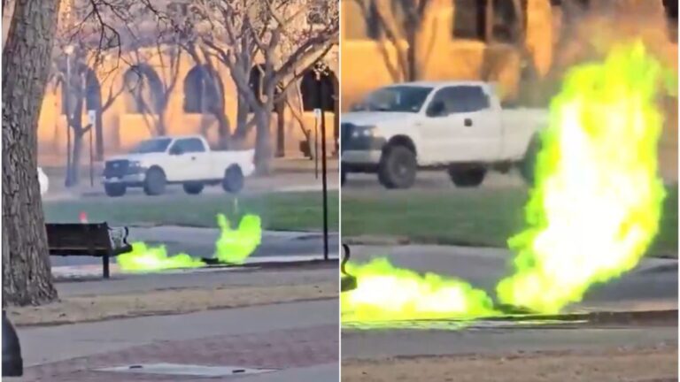 Students Forced To Evacuate Texas Tech Campus as Mysterious Green Flames Rise From Manhole Covers: ‘Clearly, This Is Hell Rising Up!’ Students Forced To Evacuate Texas Tech Campus as Mysterious Green Flames Rise From Manhole Covers: 'Clearly, This Is Hell Rising Up!'