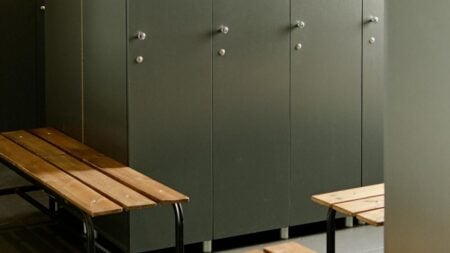 A locker room