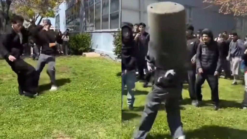 California Fight Put On Hold Because of a Perfect Garbage Bin Throw: ‘Now That’s Humiliating’ A picture of California fight.
