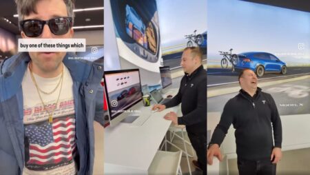 Washington man trolls Tesla Dealership