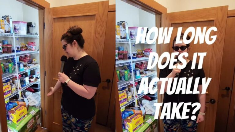 A picture of a Washington woman cleaning her pantry.