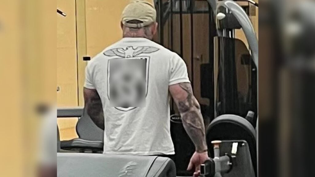 Austin Texas Gym Member with Nazi t-shirt