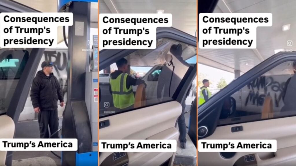 California Trump Supporter Caught Being Racist at a Gas Station 'Loser Coward'