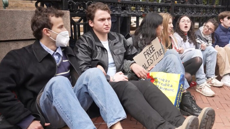 Chained in Solidarity: Columbia Jewish Students Protest Mahmoud Khalil’s Arrest: ‘Incredible Courage'