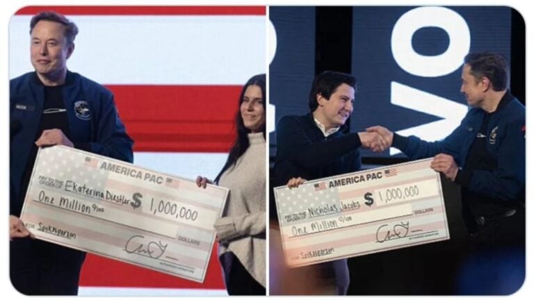 Elon Musk Ends up Handing Two $1 Million Checks to Two Voters in Green Bay 'So Laws Just….Aren't. Anymore. Ok'
