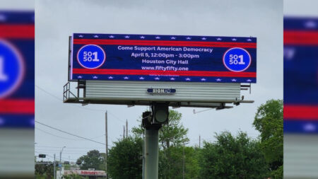 Houston 50501 Movement Billboard