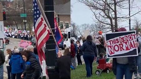 Hands off Illinois! Protesters Rally in Geneva Against Rising Economic Fears: ‘What Trump Is Doing Is Waking People Up'