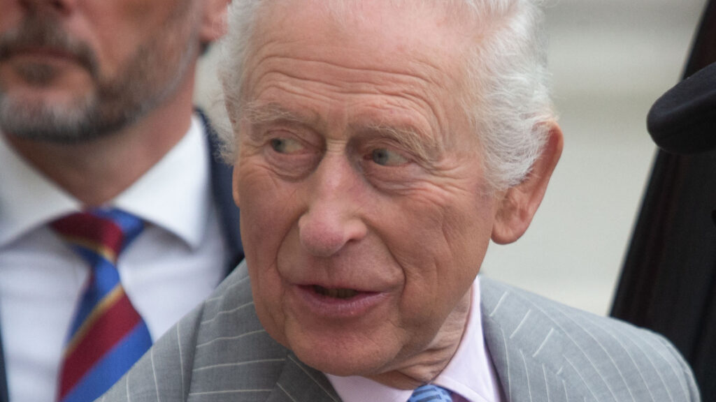 King CHARLES III leaves Somerset House after visiting ''SOIL: The World at Our Feet'' exhibition and meeting farmers, 26 March 2025.