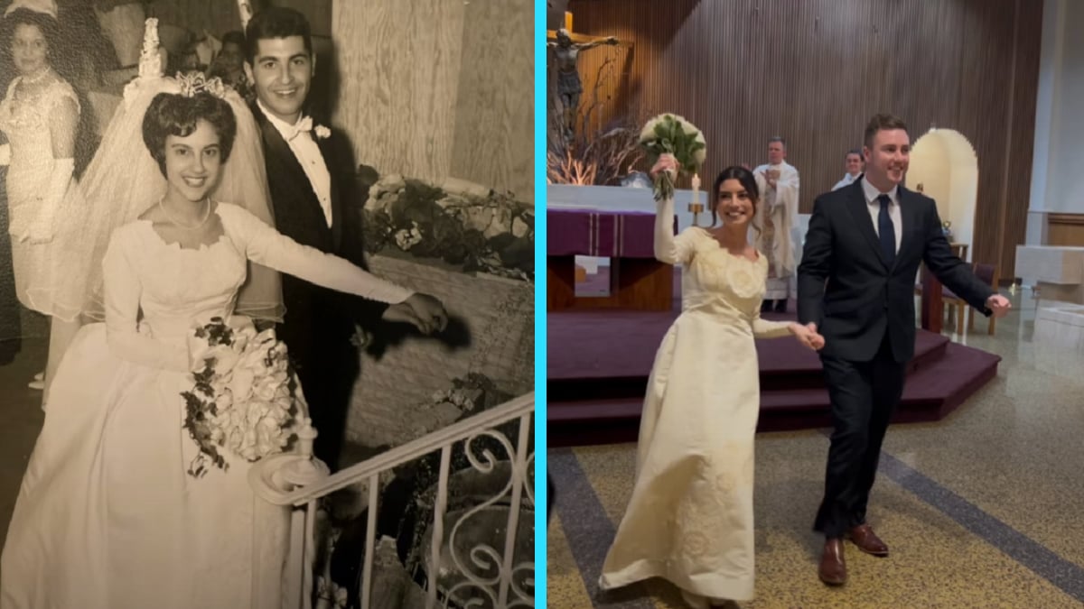 New Jersey Bride Surprises Grandma by Wearing Her 62-Year-Old Wedding Dress on Her Big Day, ‘I Appreciate It More Now on You Than I Did on Me at 21 Years Old’