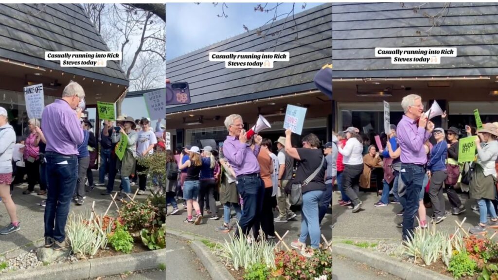 PBS Travel Star Leads ‘Hands Off! Protests in Washington With ‘Fat Boy Slim’ Inspired Jingle: ‘Tell Me What Democracy Looks Like?’ PBS Travel Star Leads 'Hands Off! Protests in Washington