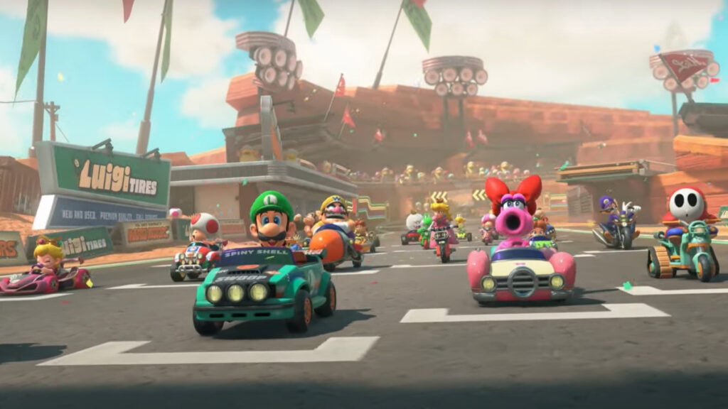 Luigi, Birdo, and other racers in Mario Kart World on Nintendo Switch 2
