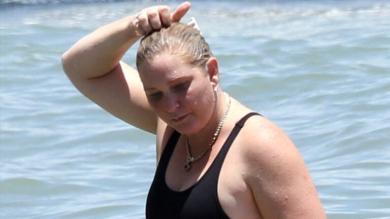 Prince Andrew accuser and Epstein victim Virginia Giuffre better known as Virgina Roberts enjoys a day at the beach