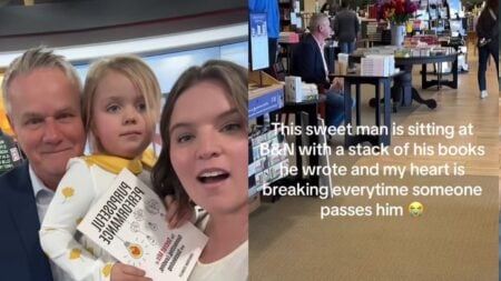 A picture of Pennsylvania woman with an author.