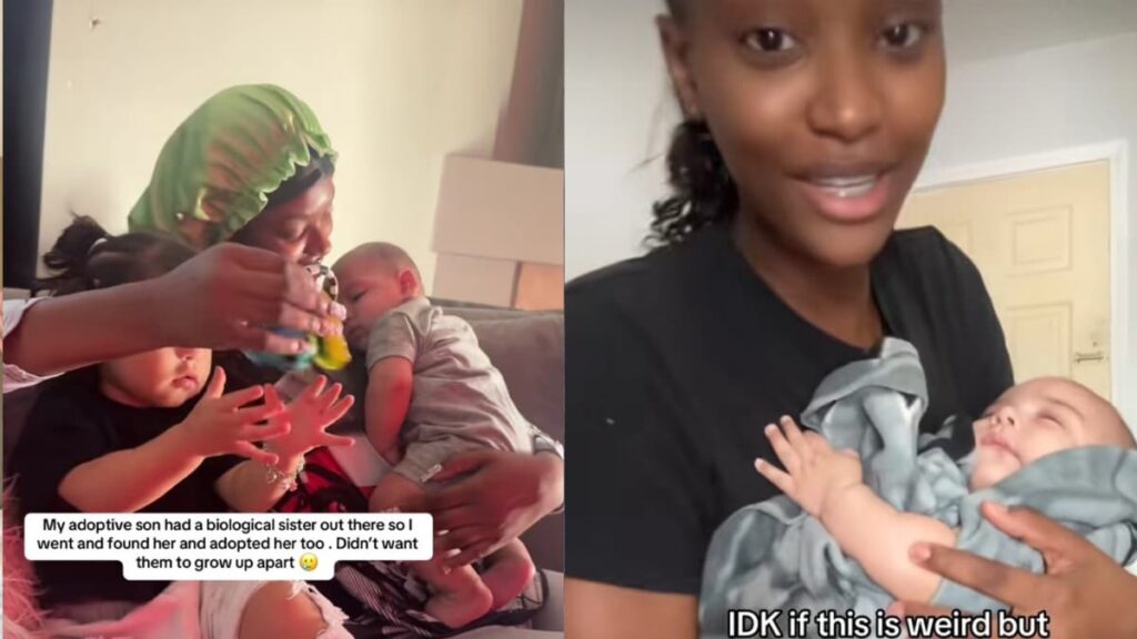 A picture of Texas girl with her baby.