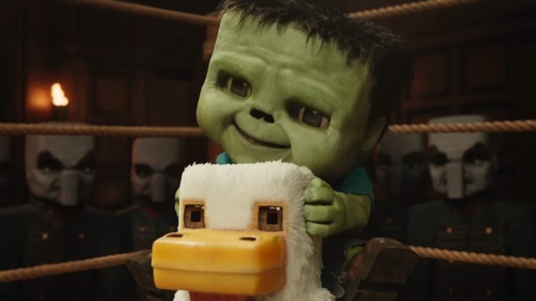 chicken jockey from a minecraft movie