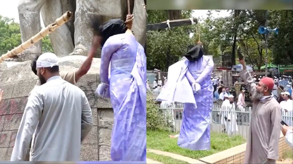 Islamist Men in Bangladesh Beat Female Effigies to Protest Against Women’s Rights: “Disgusting” Bangladesh women rights