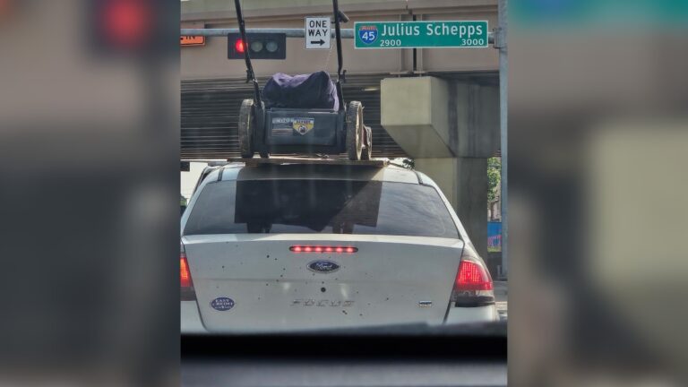 Dallas Mower on a Vehicle