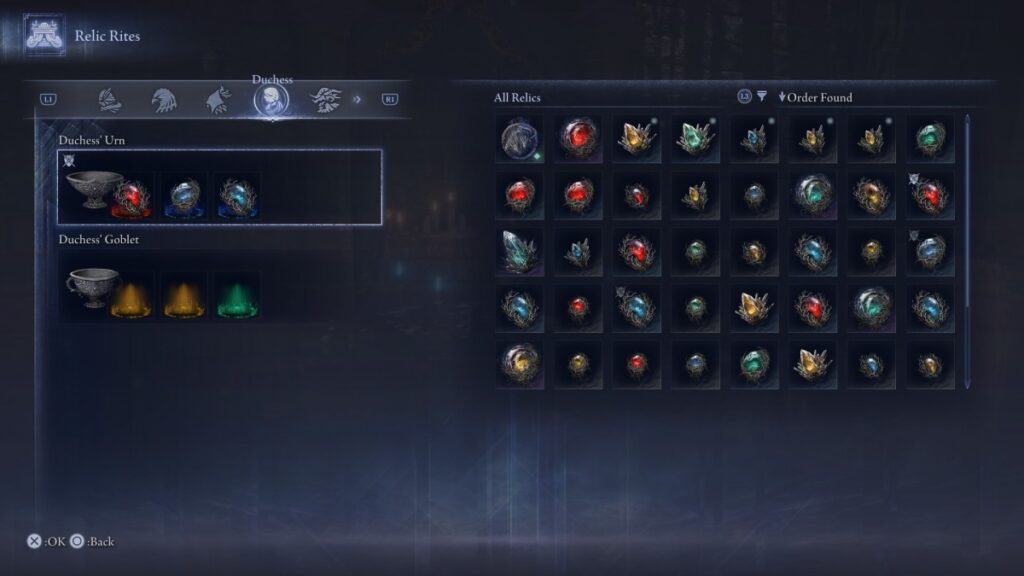 Relic Rite Screen
