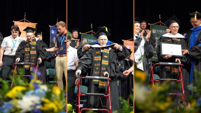 Elderly New Jersey Resident Gets College Degree at 103-Years-Old: ‘His Parents Would Be So Proud of Their Baby’ Elderly Galloway Township Resident Gets College Degree at 103-Years-Old 'His Parents Would Be So Proud of Their Baby'