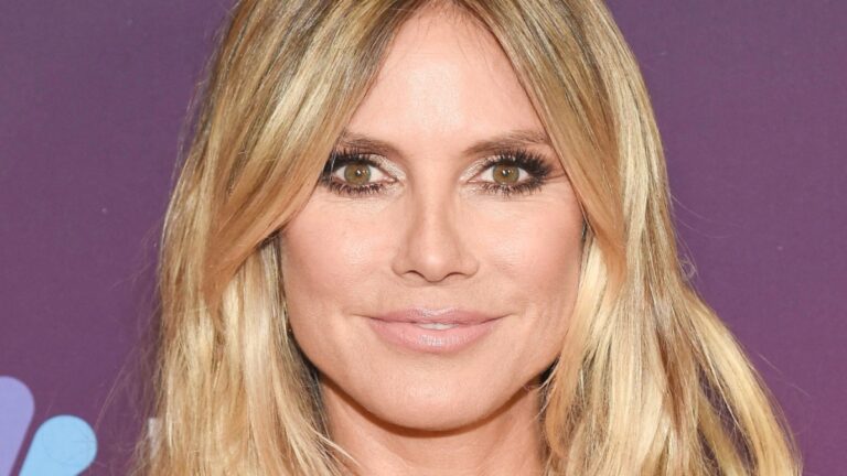 Heidi Klum In Plunging Glitter Minidress Told To ‘Act Her Age’ Heidi Klum close up