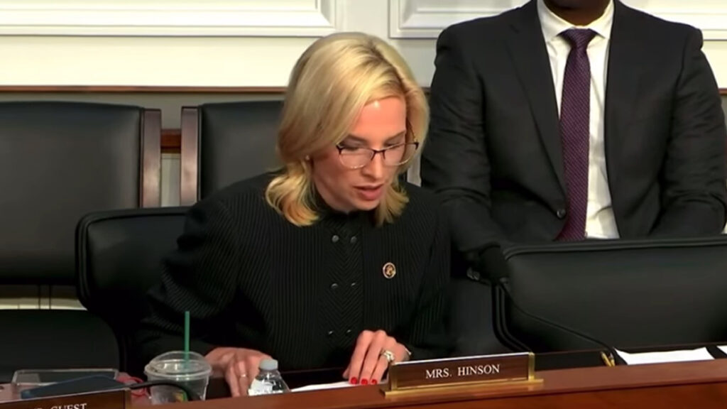 Ashley Hinson Heckled in Iowa for Linking God to Trump: ‘Religion Does Not Belong in Politics’ Ashley Hinson Heckled in Iowa for Linking God to Trump: ‘Religion Does Not Belong in Politics’