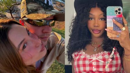 Justin Bieber and Hailey Bieber and SZA