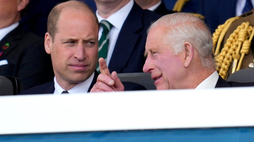 Photo of King Charles and Prince William.