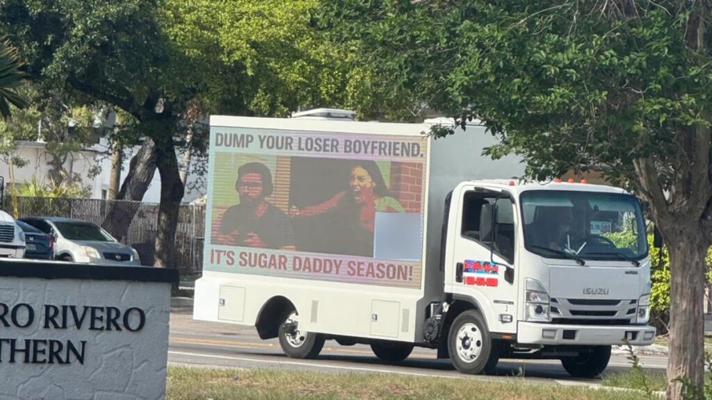 Suspicious Miami Truck Tries to Sell People Cryptocurrency by Promoting Sugar Daddies Miami Truck Cryptocurrency Scam