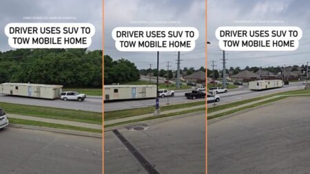 Missouri Motorist Struggles to Tow Mobile Home Using SUV 'This is 3 am Activities'