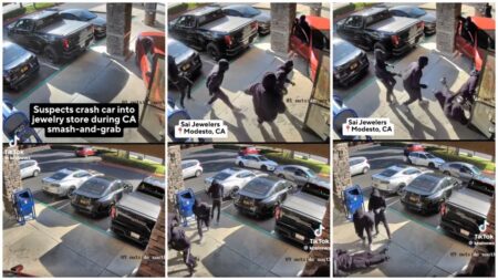 Modesto smash and grab robbery