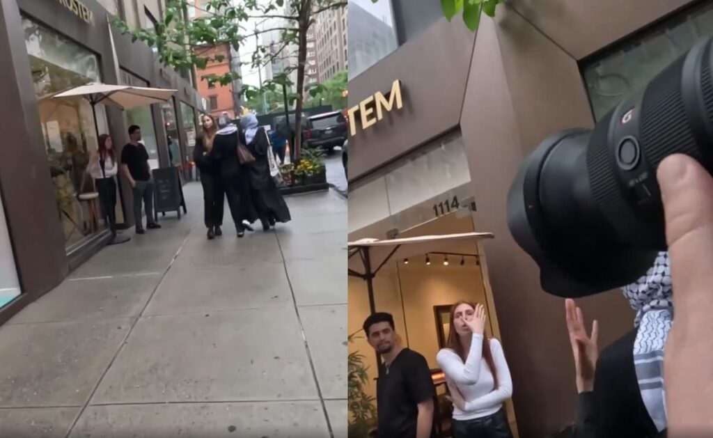 New York woman shoves Palestinians