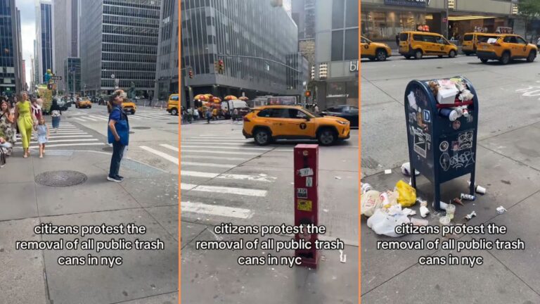 New York City Citizens Protest Trach Can Removals in Unconventional Way 'Honewstly What Did They Expect'