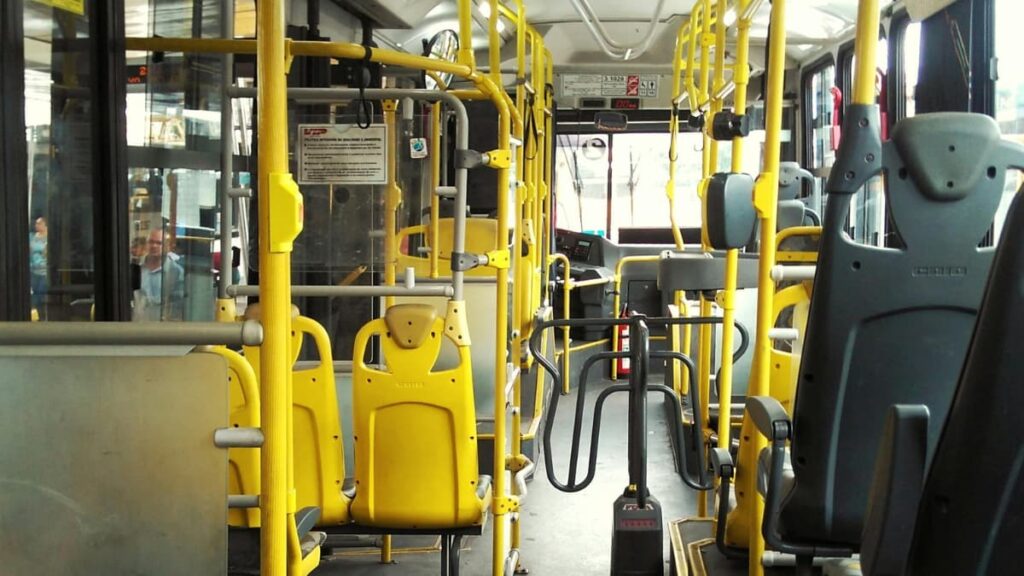California Man Gets on Street Car with Pants He Defecated in: ‘Just a Regular Monday’ A picture inside of a bus similar to the one the California man was on.